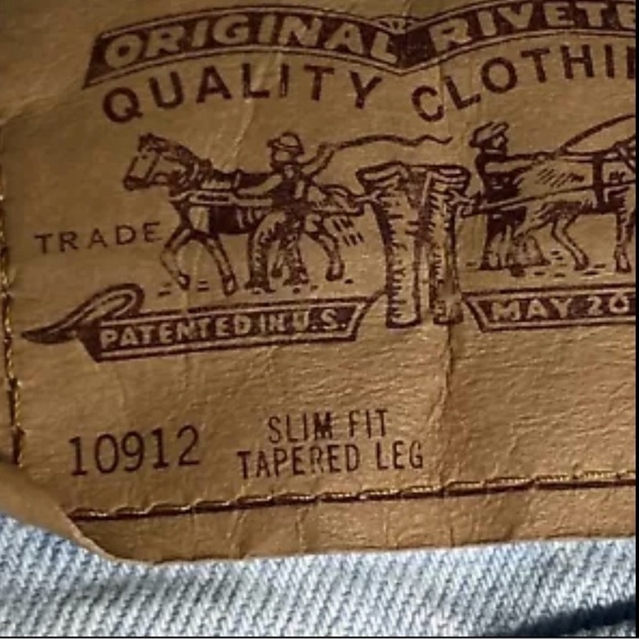 Vintage Levis 912 Orange Tab Jeans Tapered Slim Fit Made In USA - Picture 5 of 6